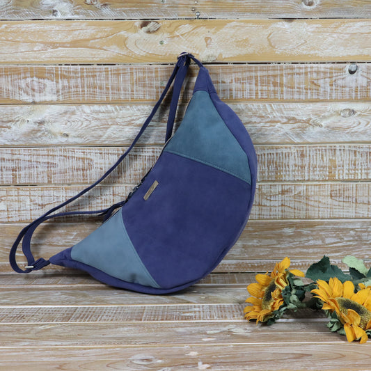 Hobo Bag blu denim e carta da zucchero