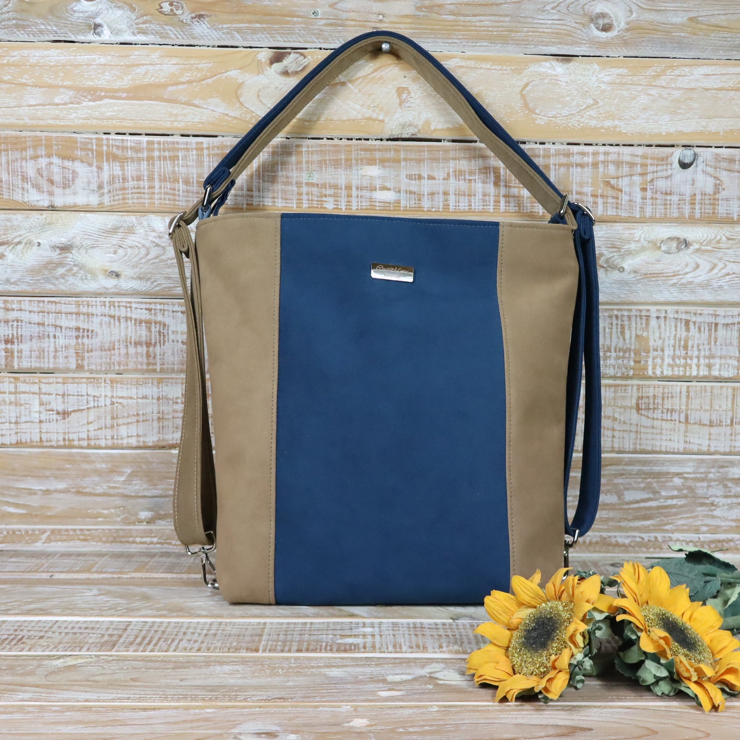 Grün Lila Rucksack Tasche