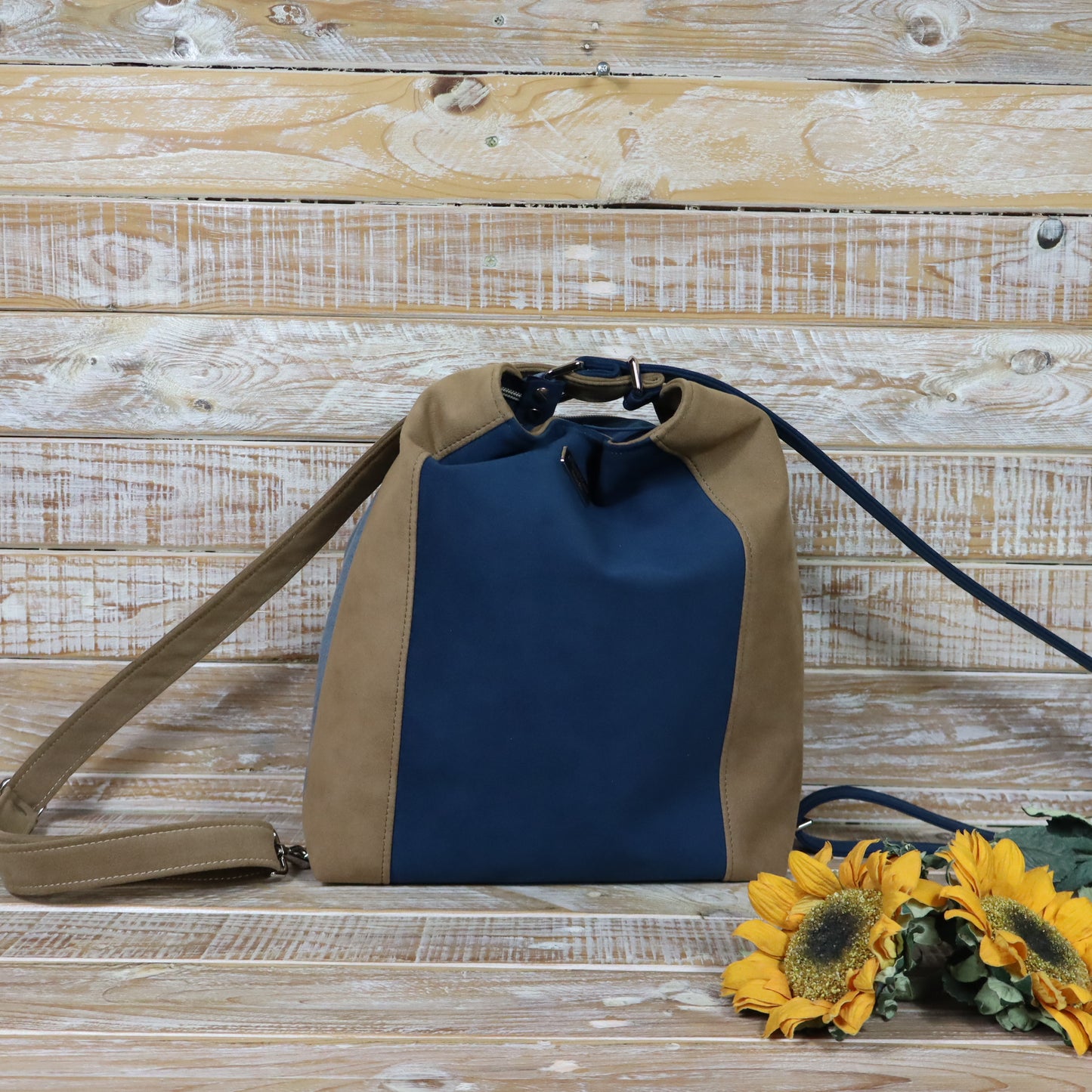 Grün Lila Rucksack Tasche