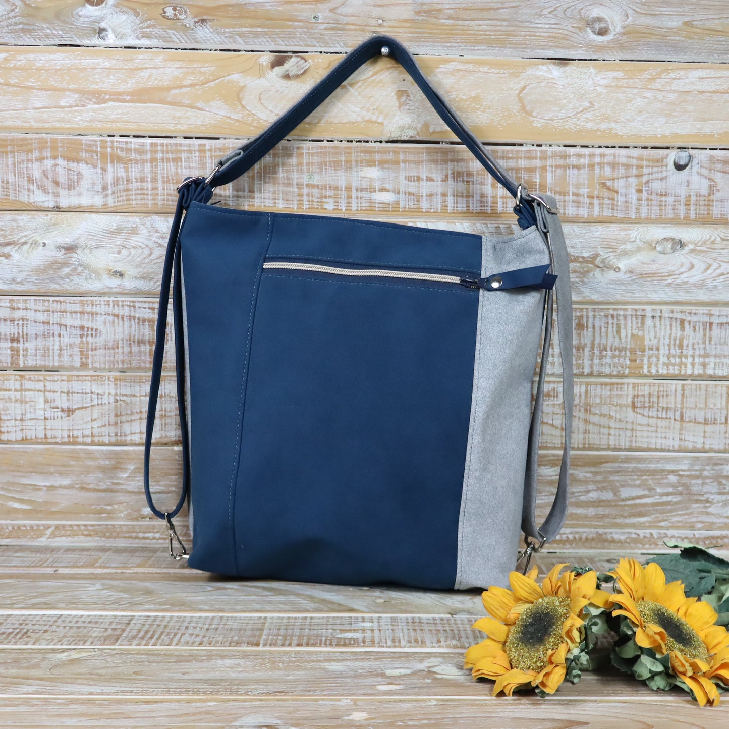 Grün Lila Rucksack Tasche