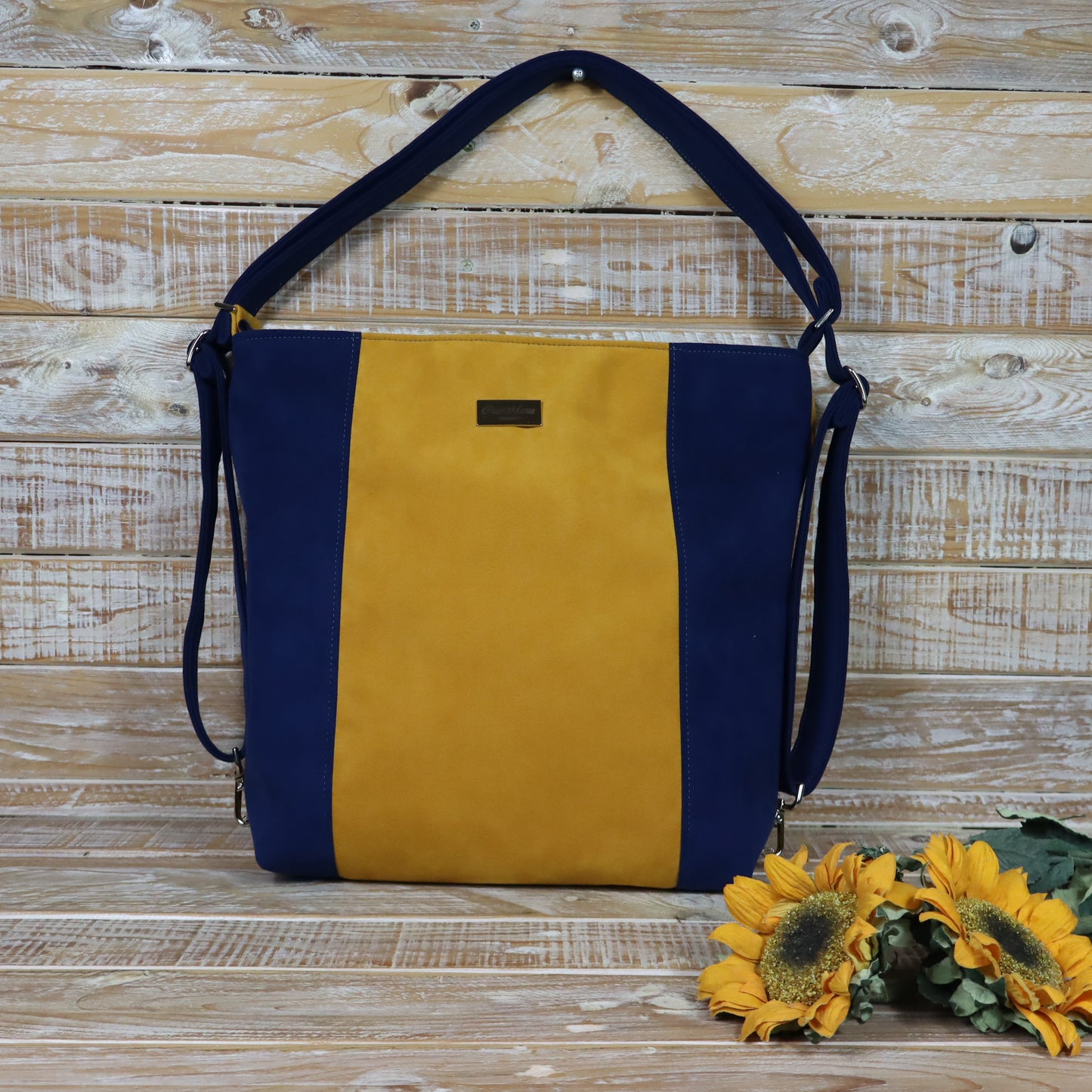 Grün Lila Rucksack Tasche