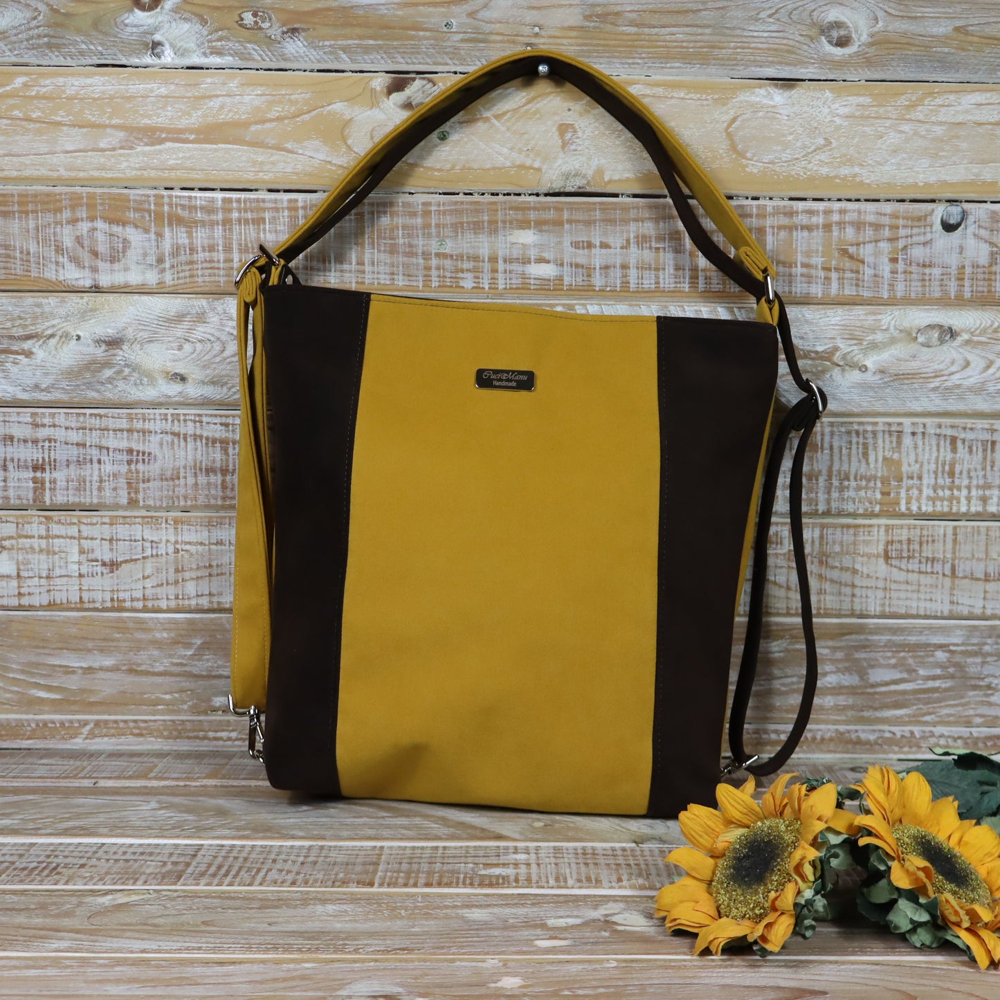 Grün Lila Rucksack Tasche