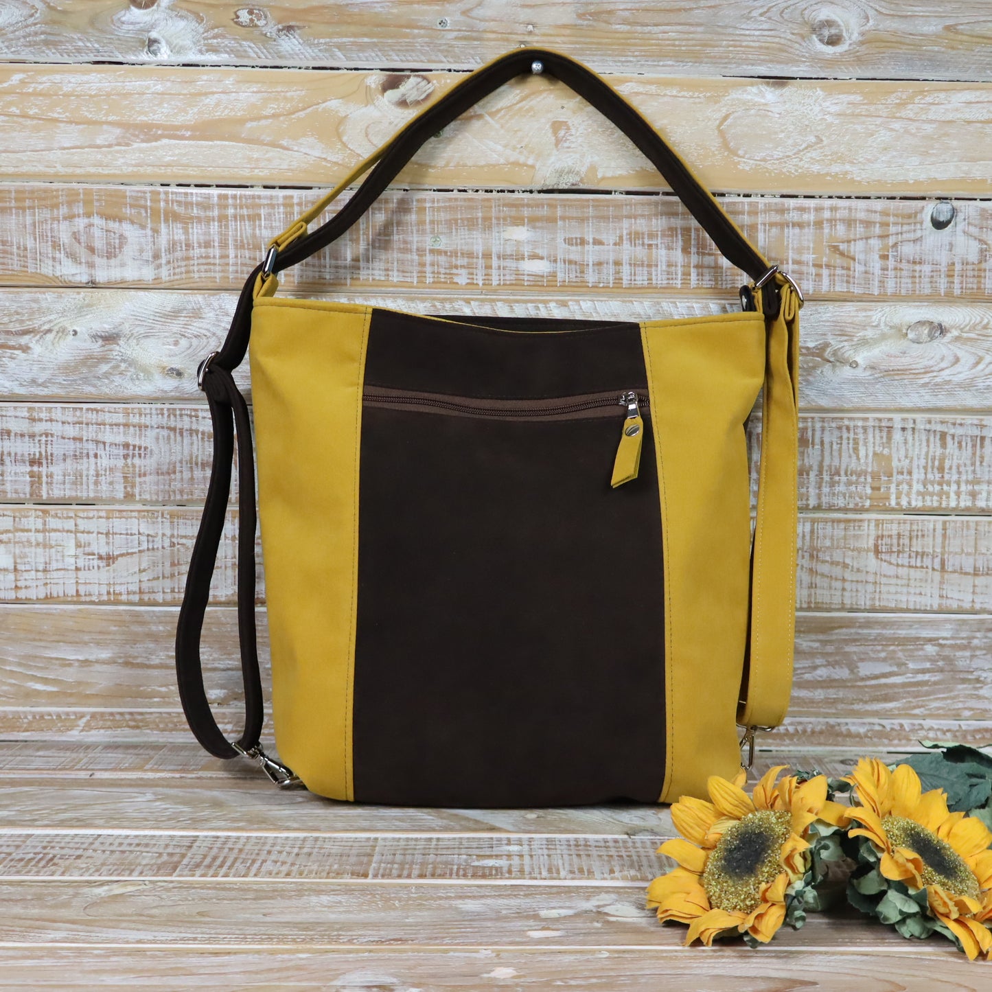 Grün Lila Rucksack Tasche