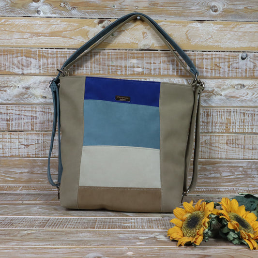 Grün Lila Rucksack Tasche