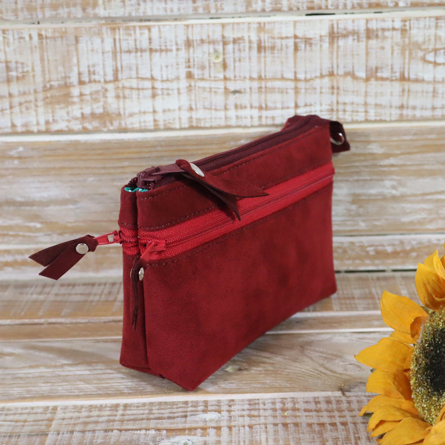 Portafoglio rosso mattone