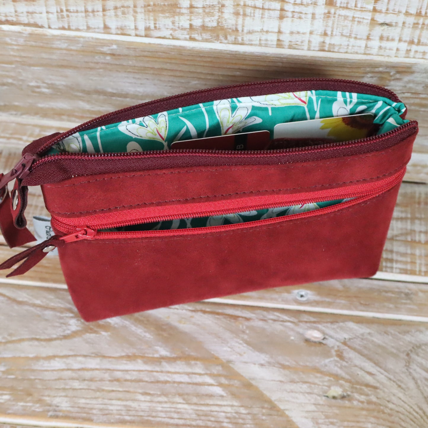 Portafoglio rosso mattone