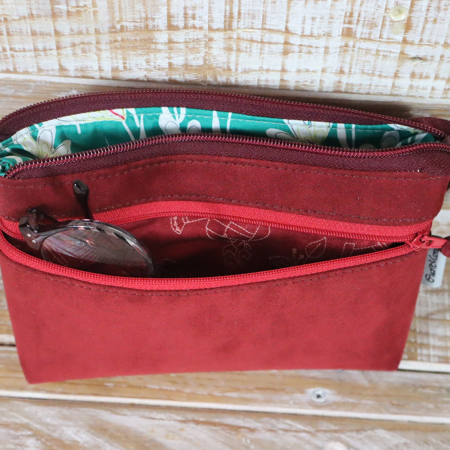 Portafoglio rosso mattone