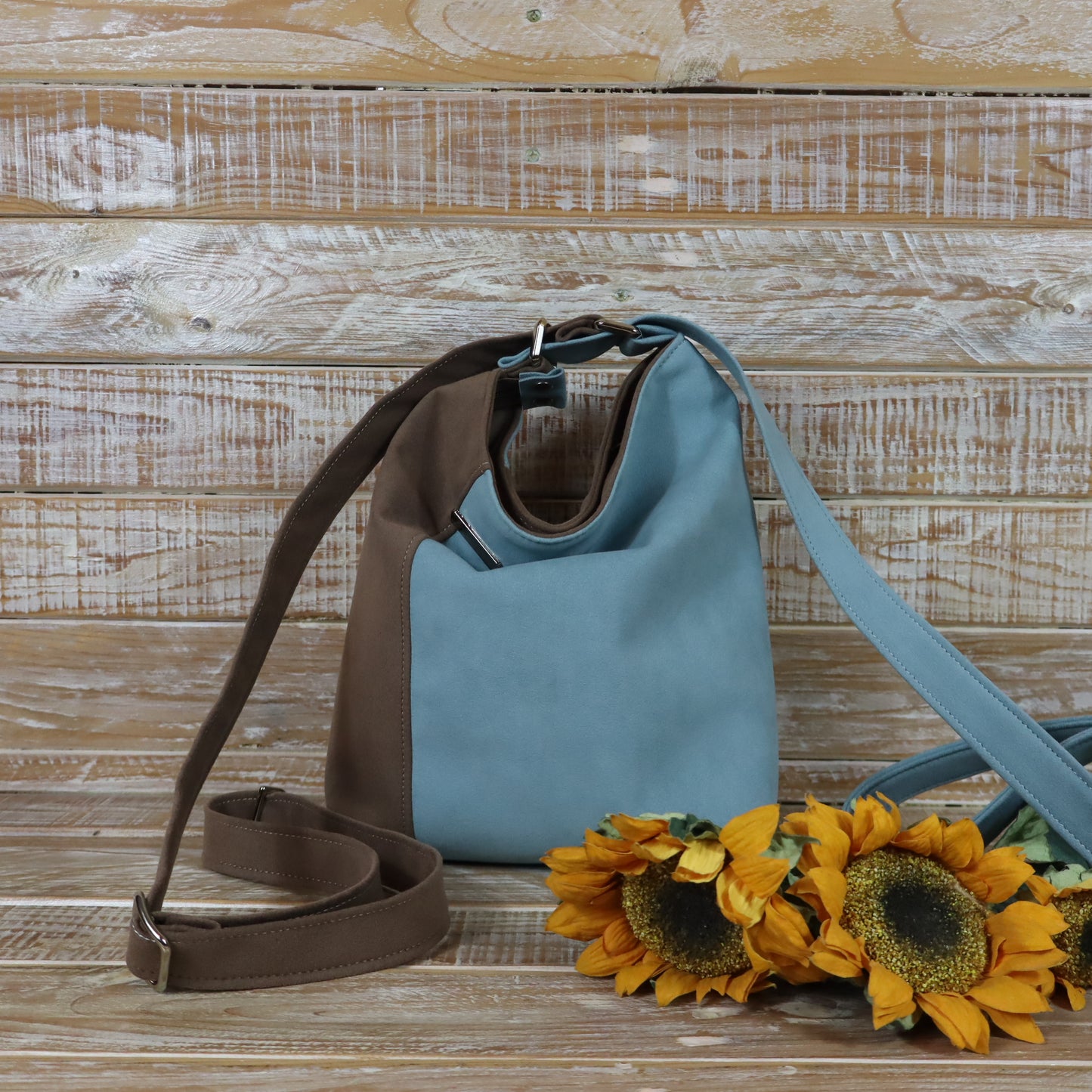 Grün Lila Rucksack Tasche