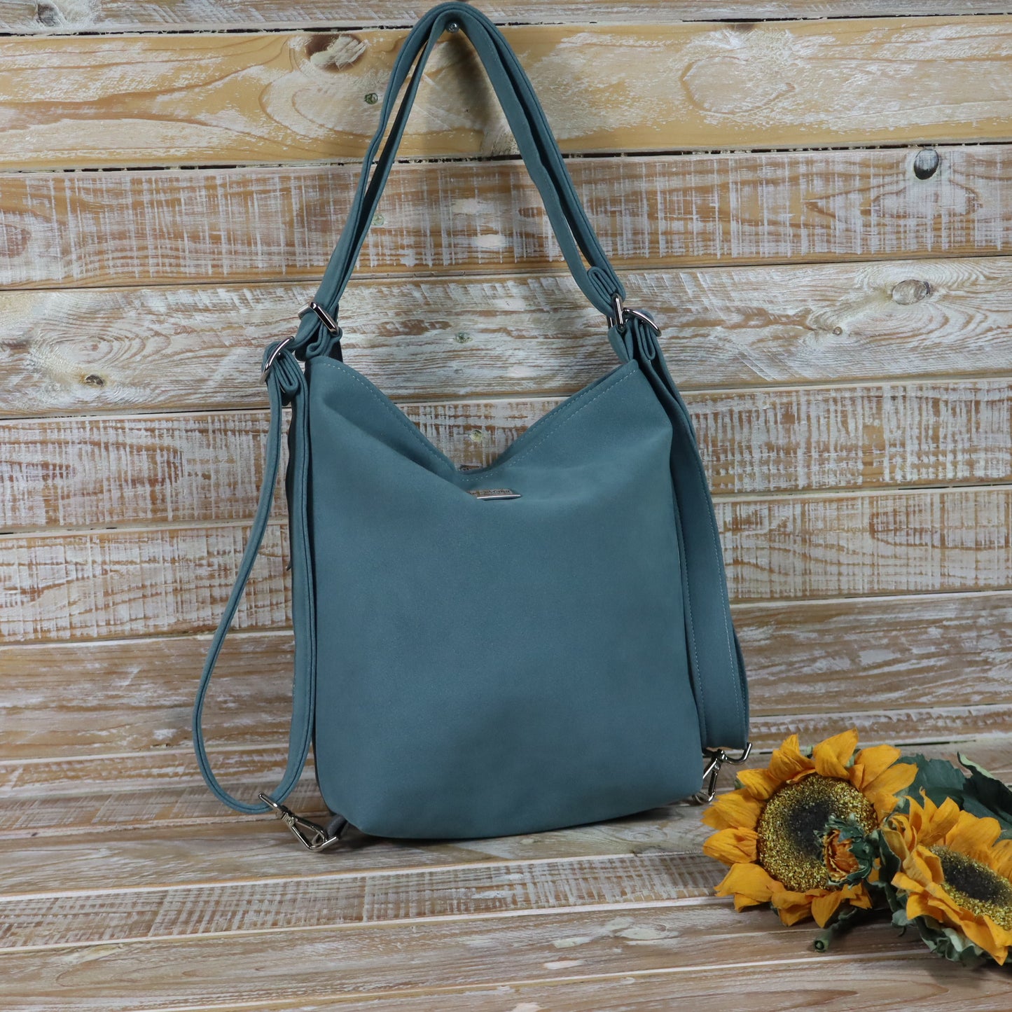 Grün Lila Rucksack Tasche