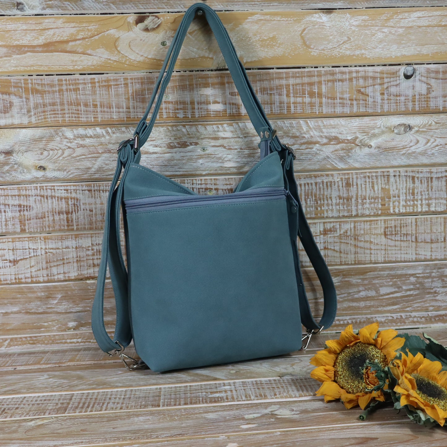 Grün Lila Rucksack Tasche