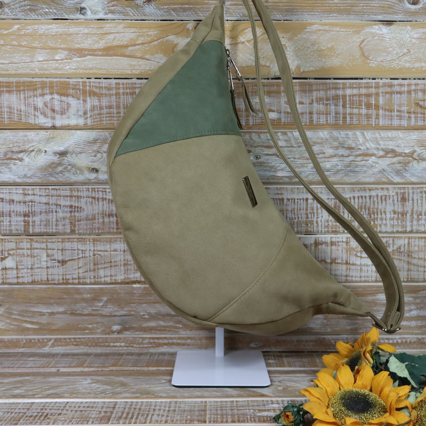 Hobo Bag Livia cammello verde salvia