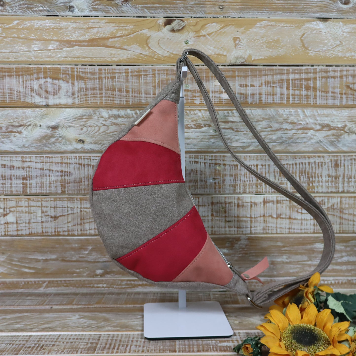 Luna melange beige chiaro e ciliegia