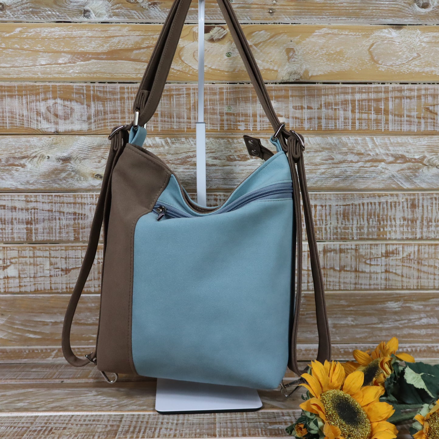 Grün Lila Rucksack Tasche