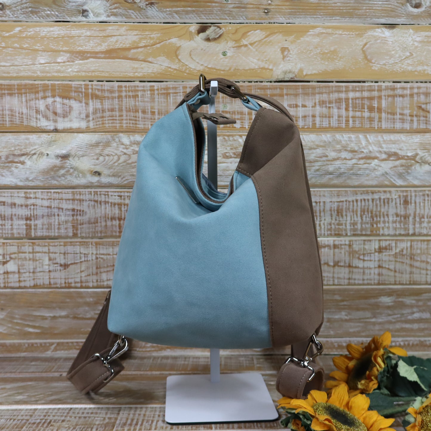 Grün Lila Rucksack Tasche