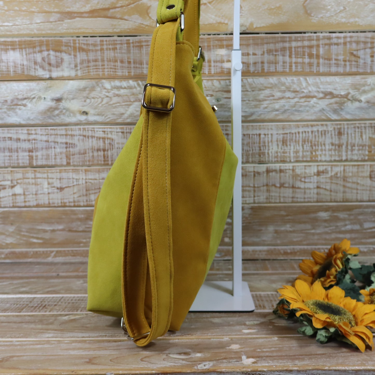 Grün Lila Rucksack Tasche