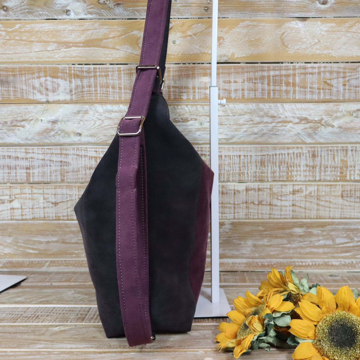 Grün Lila Rucksack Tasche