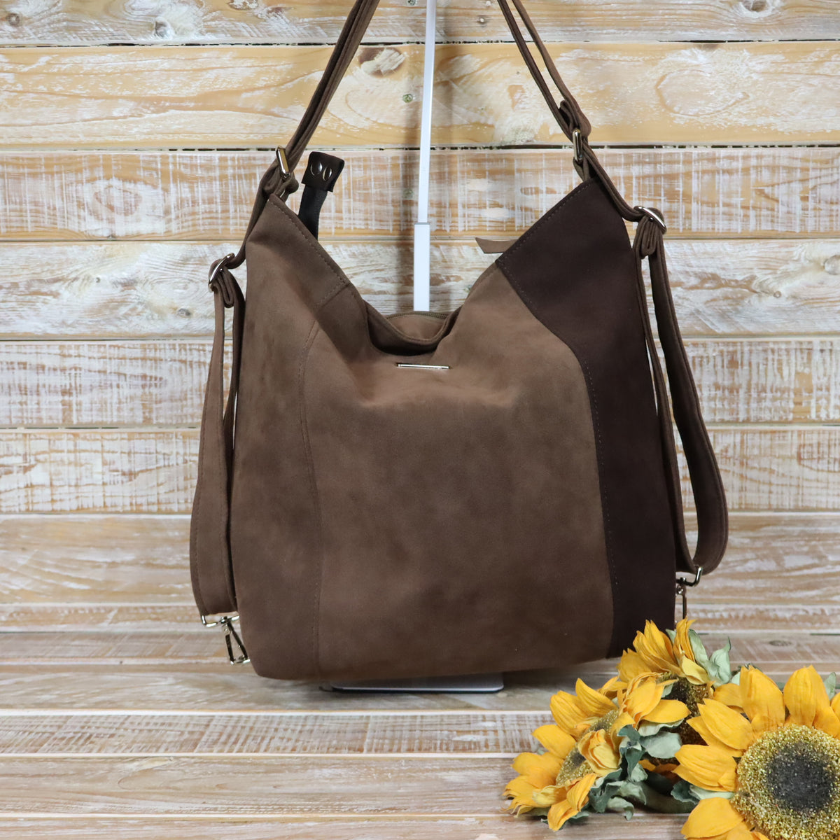 Grün Lila Rucksack Tasche
