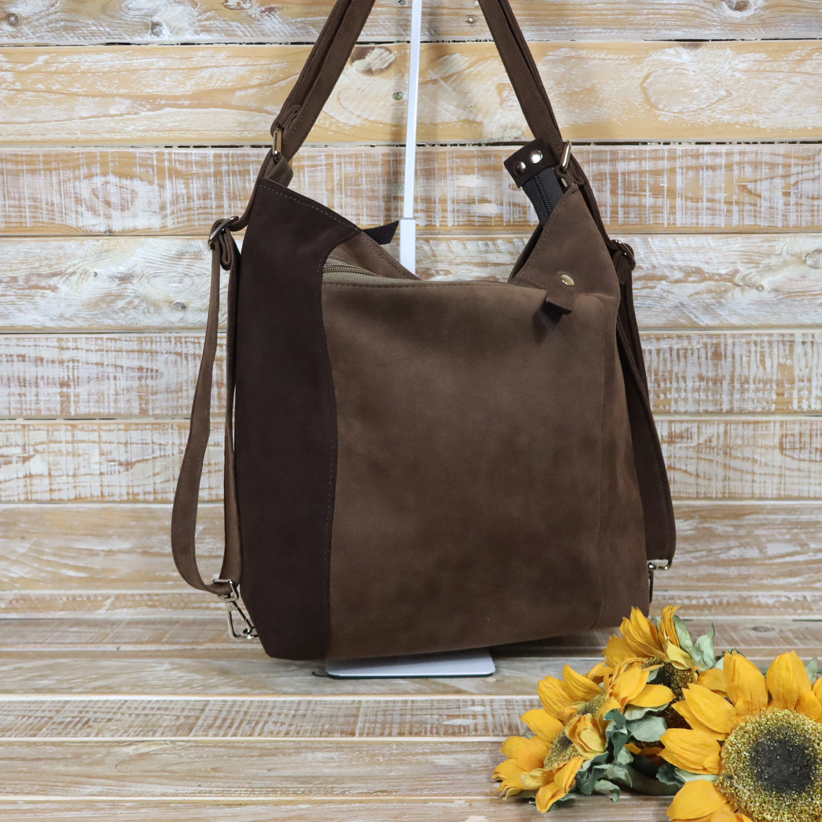 Grün Lila Rucksack Tasche