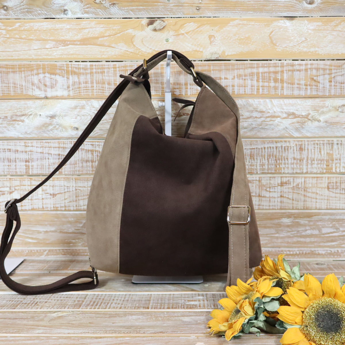 Grün Lila Rucksack Tasche