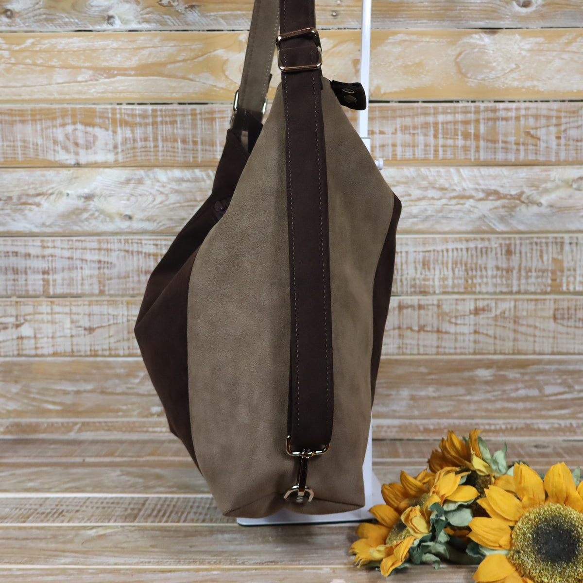 Grün Lila Rucksack Tasche