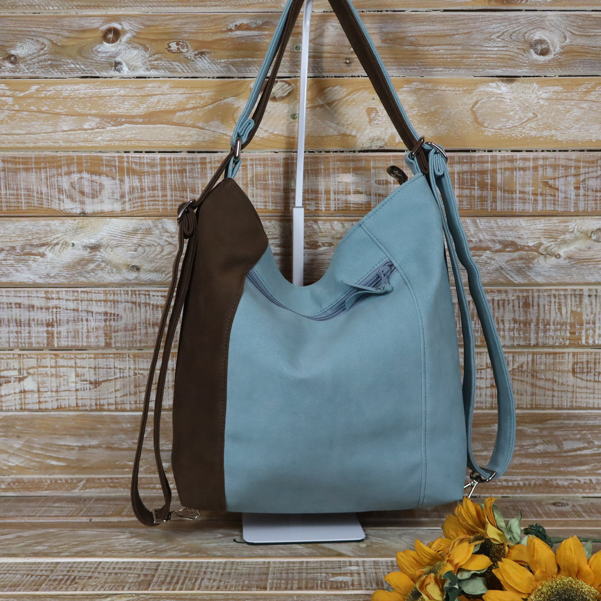 Grün Lila Rucksack Tasche