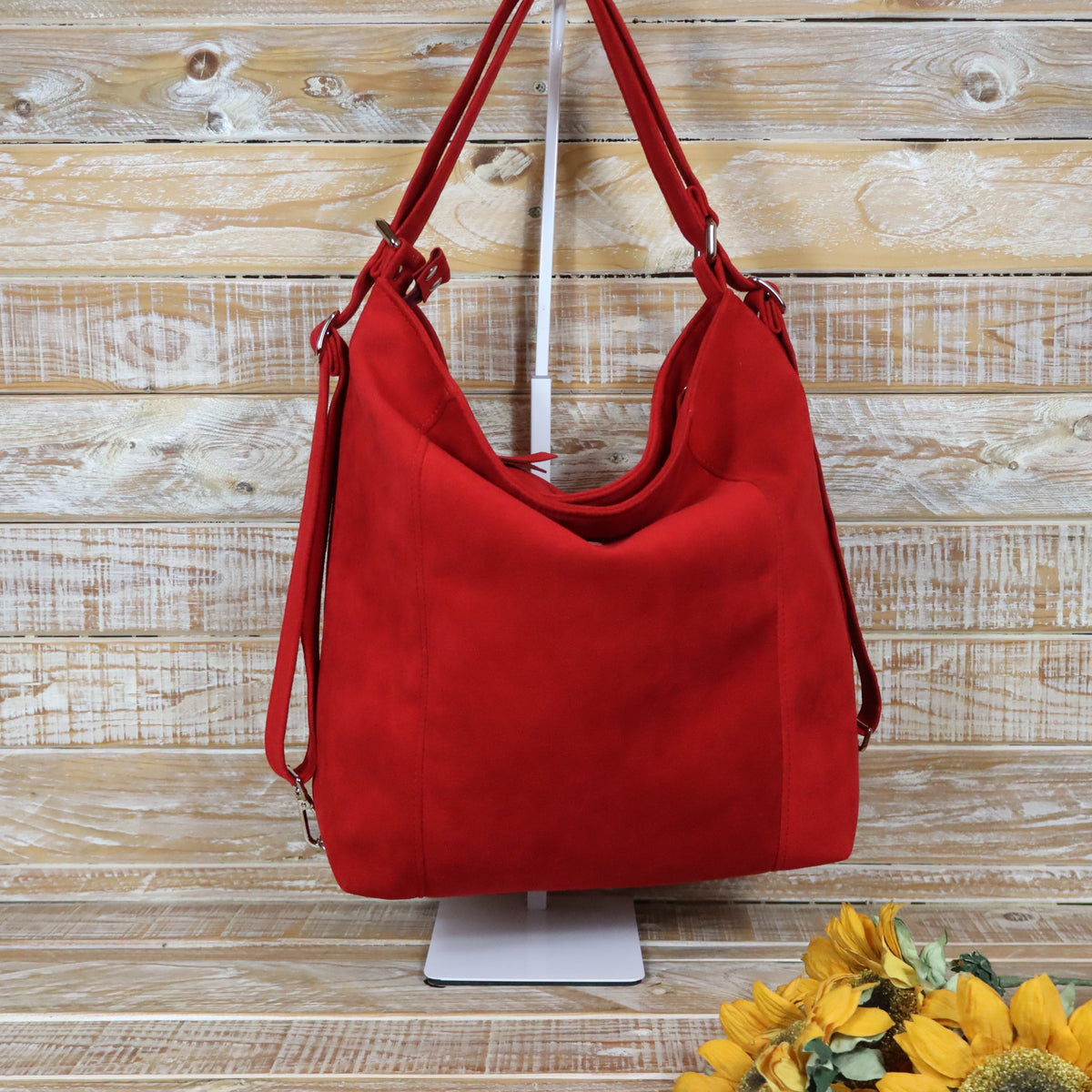 Grün Lila Rucksack Tasche