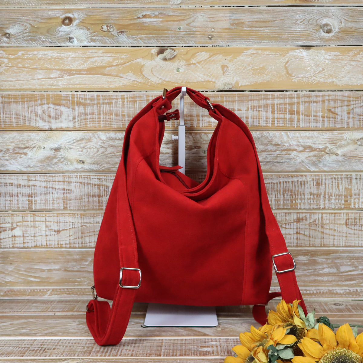 Grün Lila Rucksack Tasche
