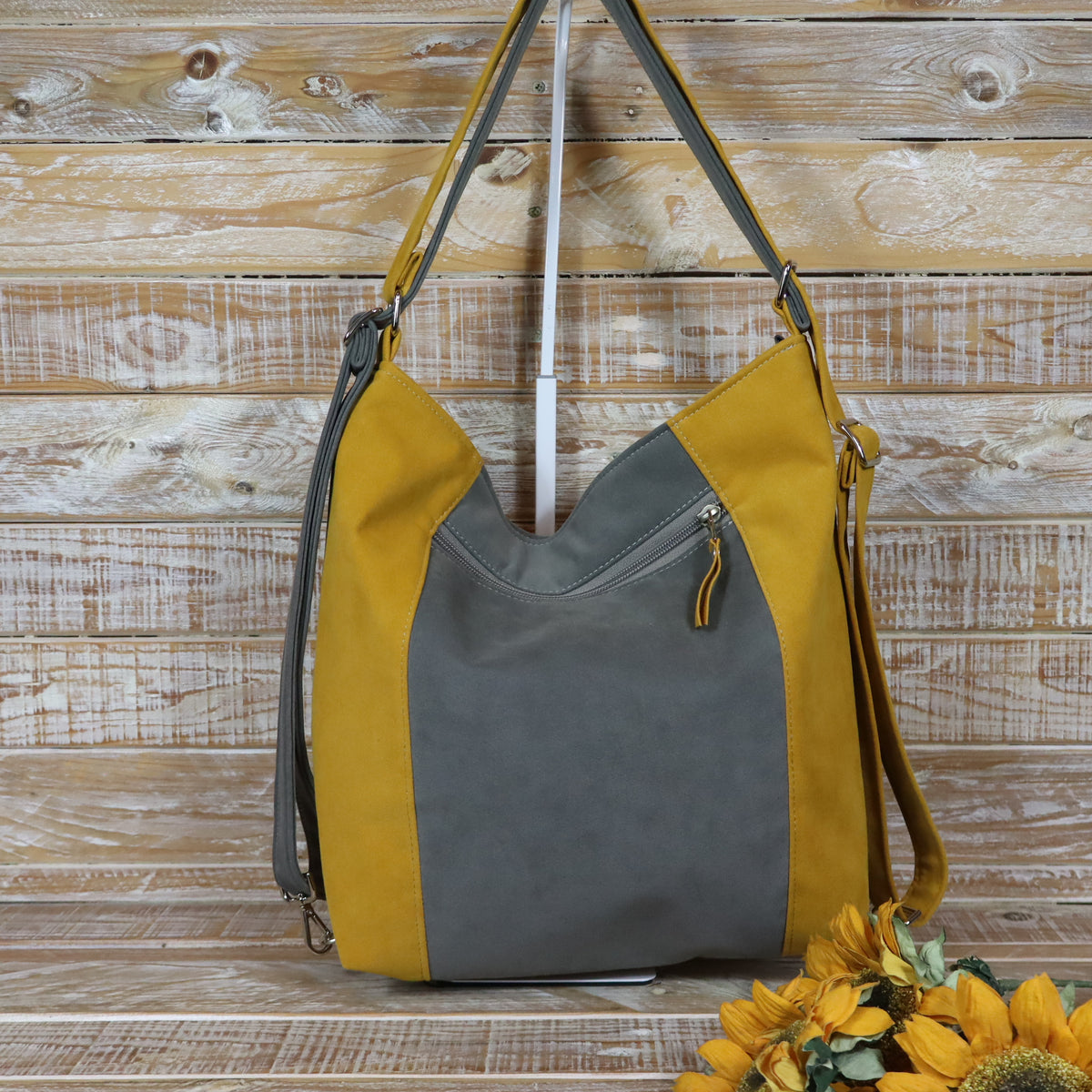Grün Lila Rucksack Tasche