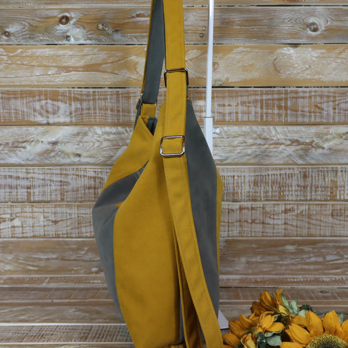Grün Lila Rucksack Tasche