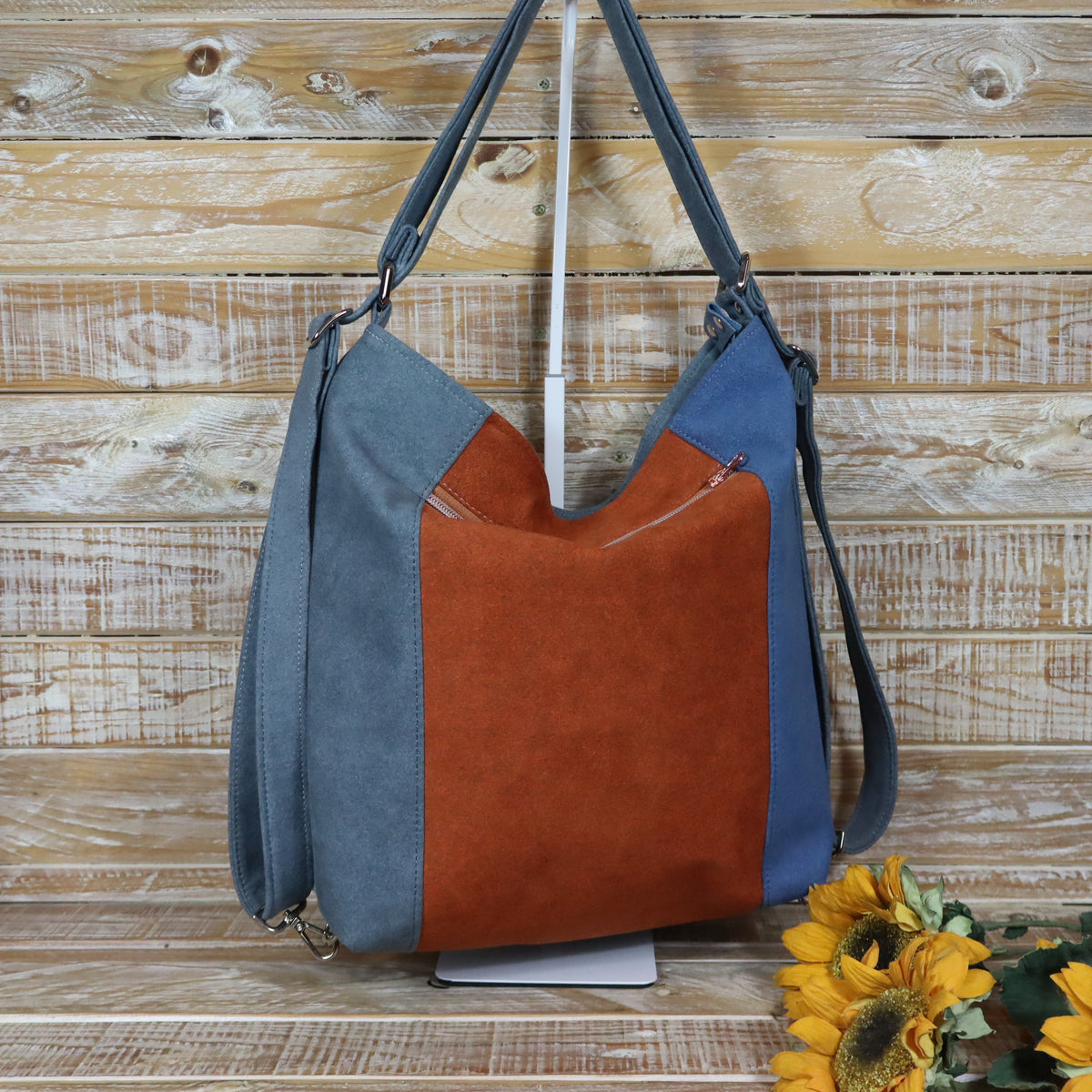 Grün Lila Rucksack Tasche