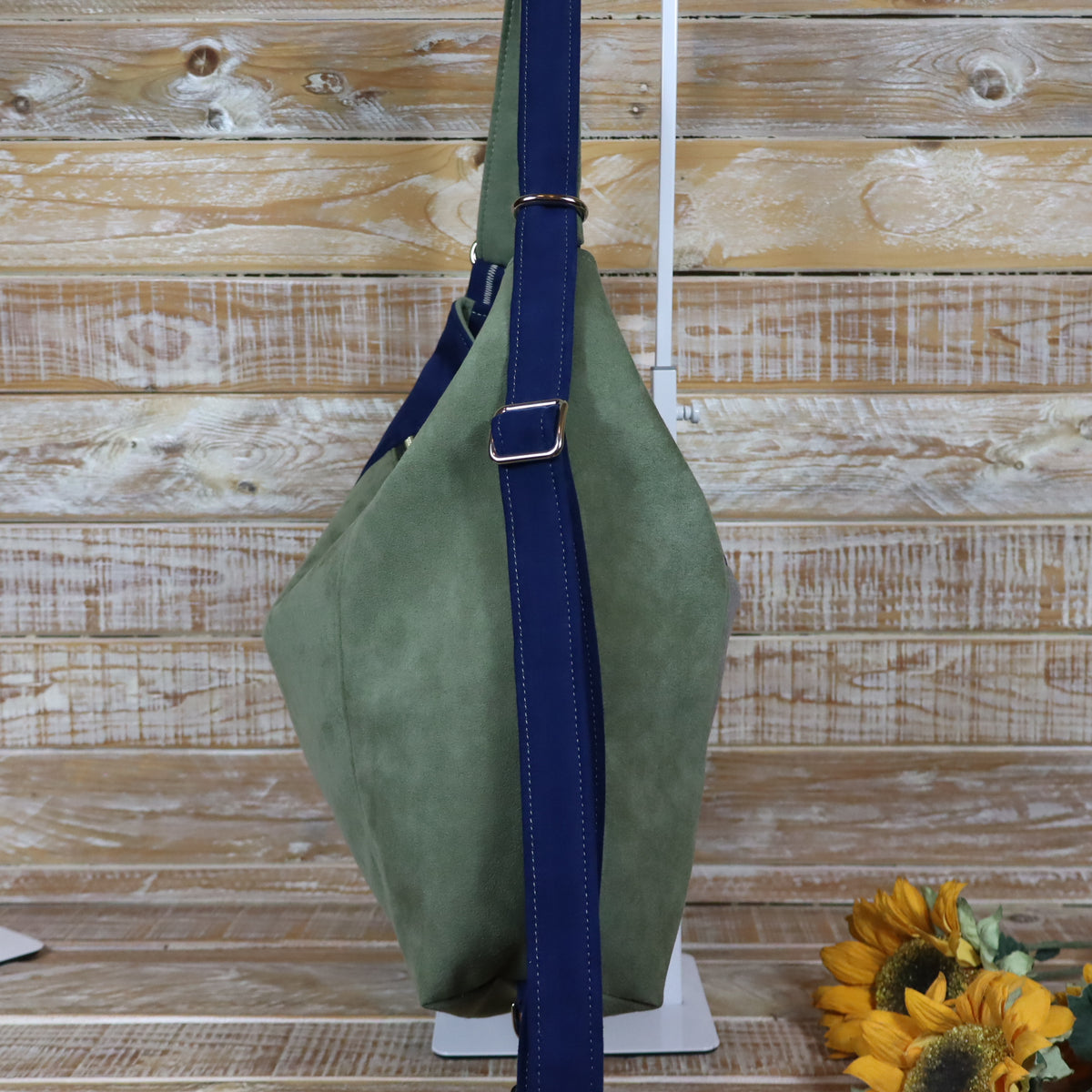 Grün Lila Rucksack Tasche